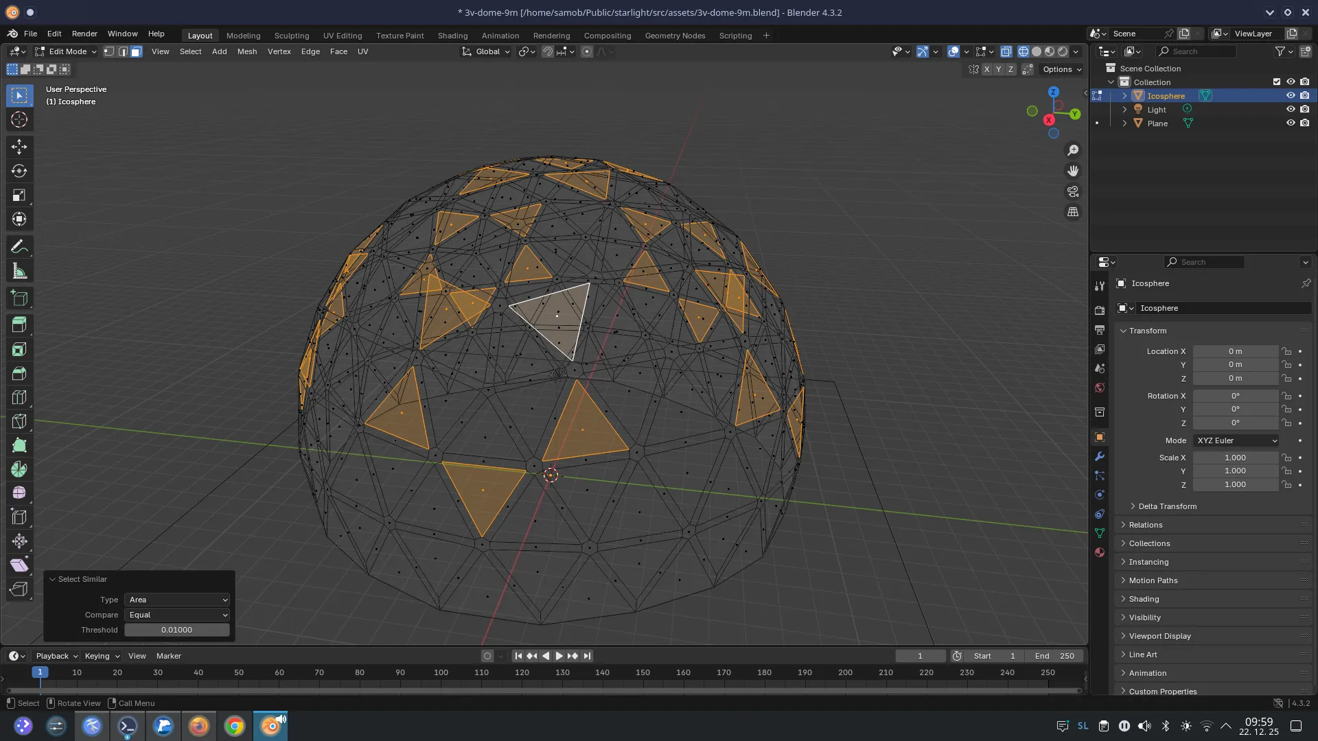 Blender face select 3
