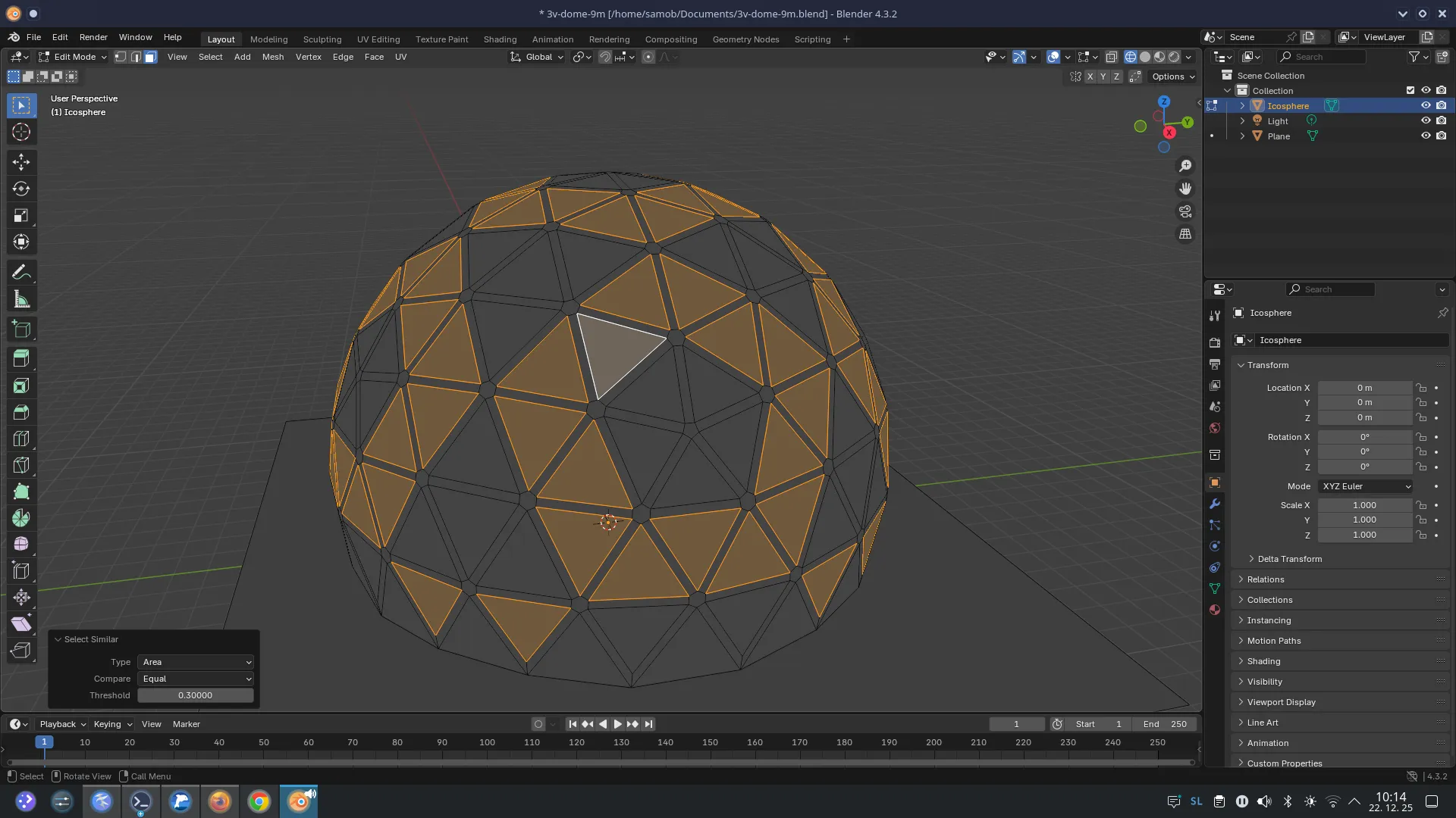 Blender face select 4