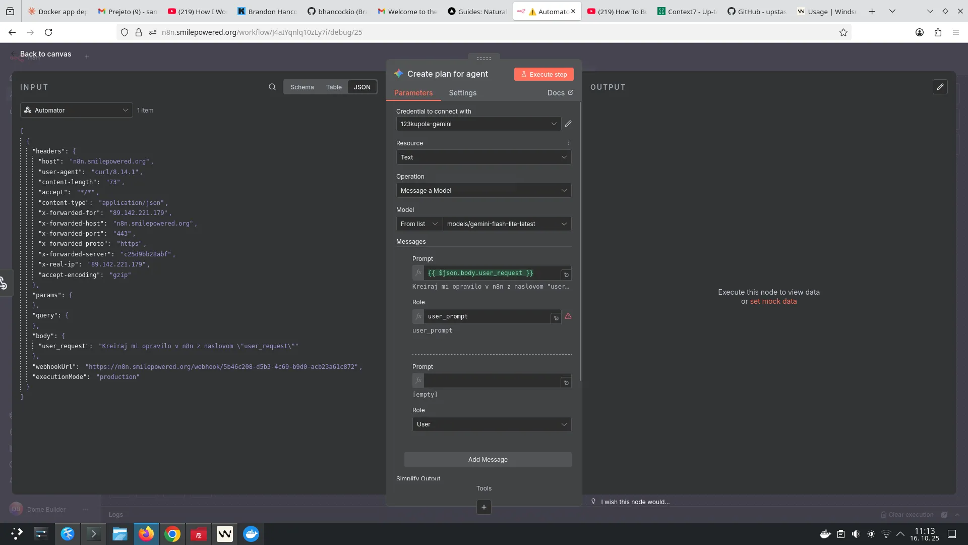 N8N webhook creation